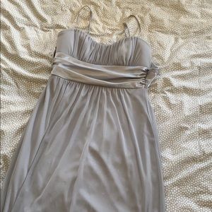 Silver homecoming dress with belt